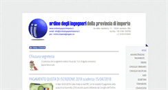 Desktop Screenshot of ordineingegneriimperia.it